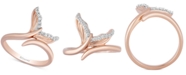 Enchanted Disney Fine Jewelry Enchanted Disney Diamond Ariel Mermaid Tail Ring (1/20 ct. t.w.) in 14k Rose Gold